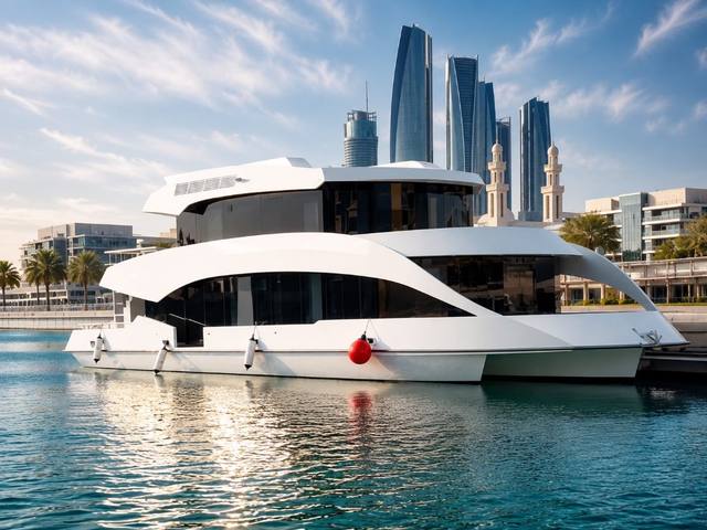 The Corniche docked at the marina